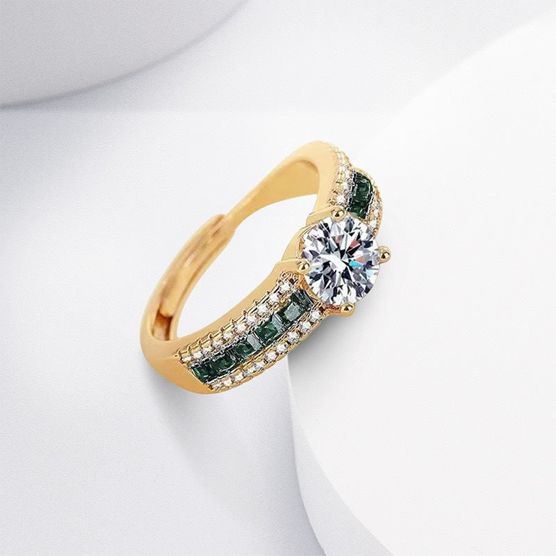 Zircon gemstone ring for women.