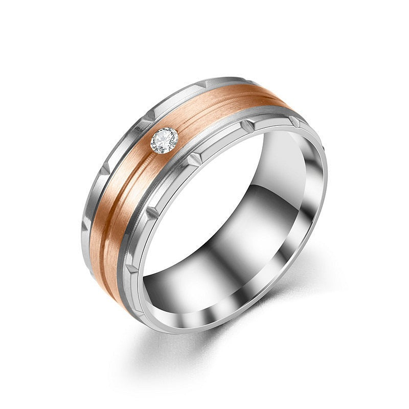 Tungsten steel titanium ring