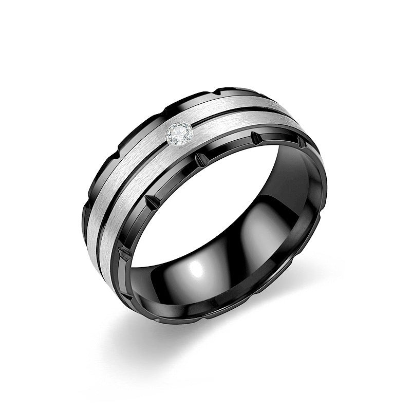 Tungsten steel titanium ring