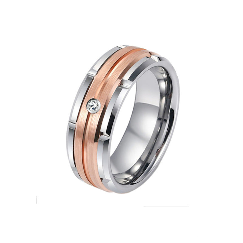 Tungsten steel titanium ring