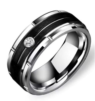Tungsten steel titanium ring
