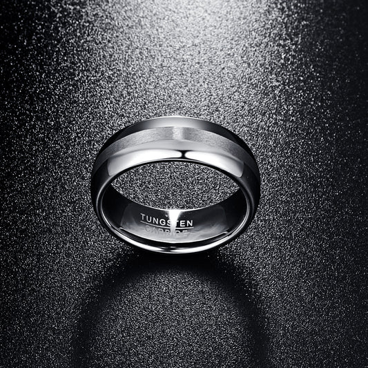 Tungsten Ring 8MM Wide 23MM Thick Middle Sand Pulling
