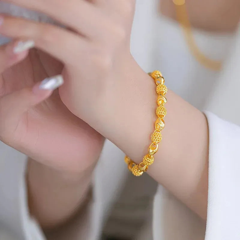 Elegant hollow bead bracelet