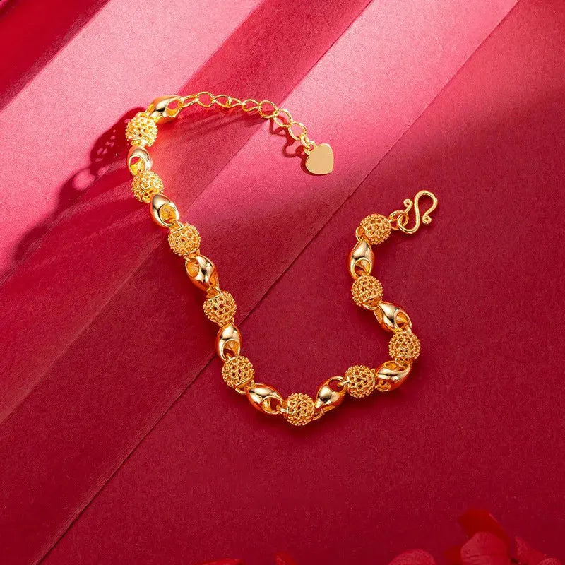 Elegant hollow bead bracelet