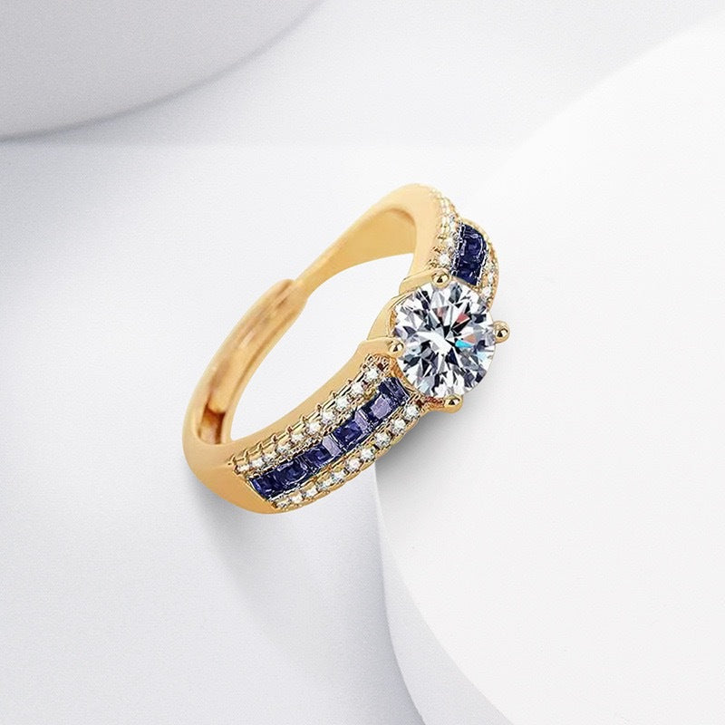 Zircon gemstone ring for women.