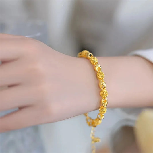 Elegant hollow bead bracelet