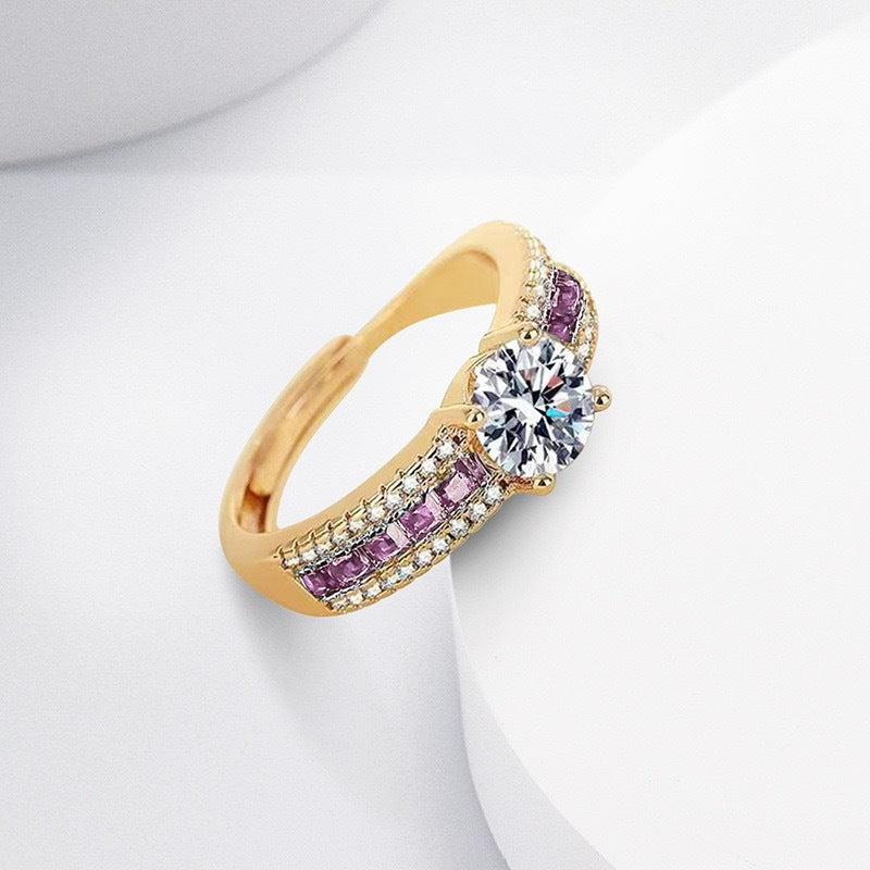 Zircon gemstone ring for women.