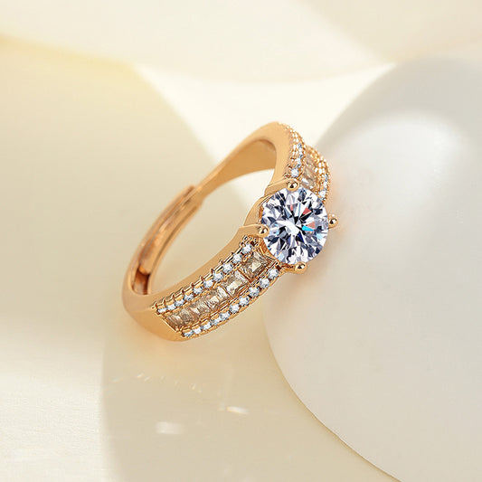 Zircon gemstone ring for women.