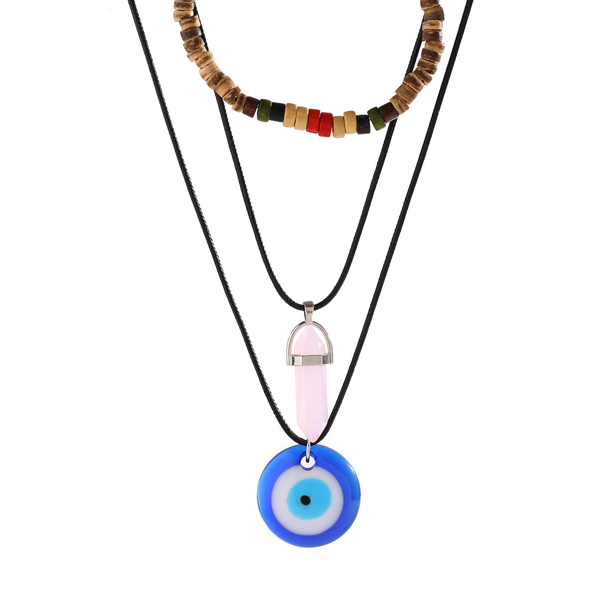 Women's Butterfly Wooden Bead Vintage Necklace