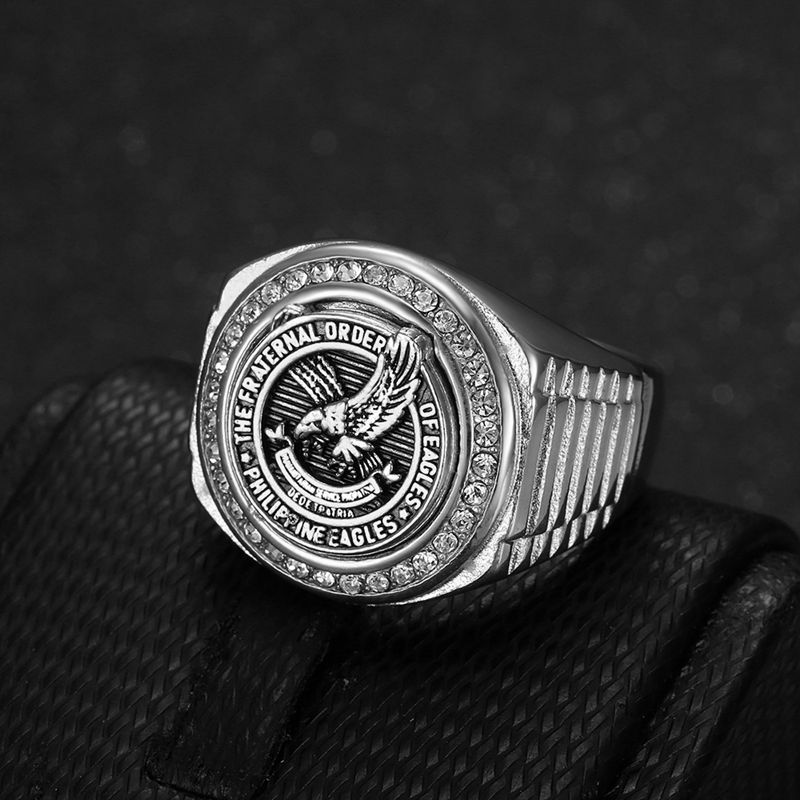 Men's eagle ring - nugget ring
