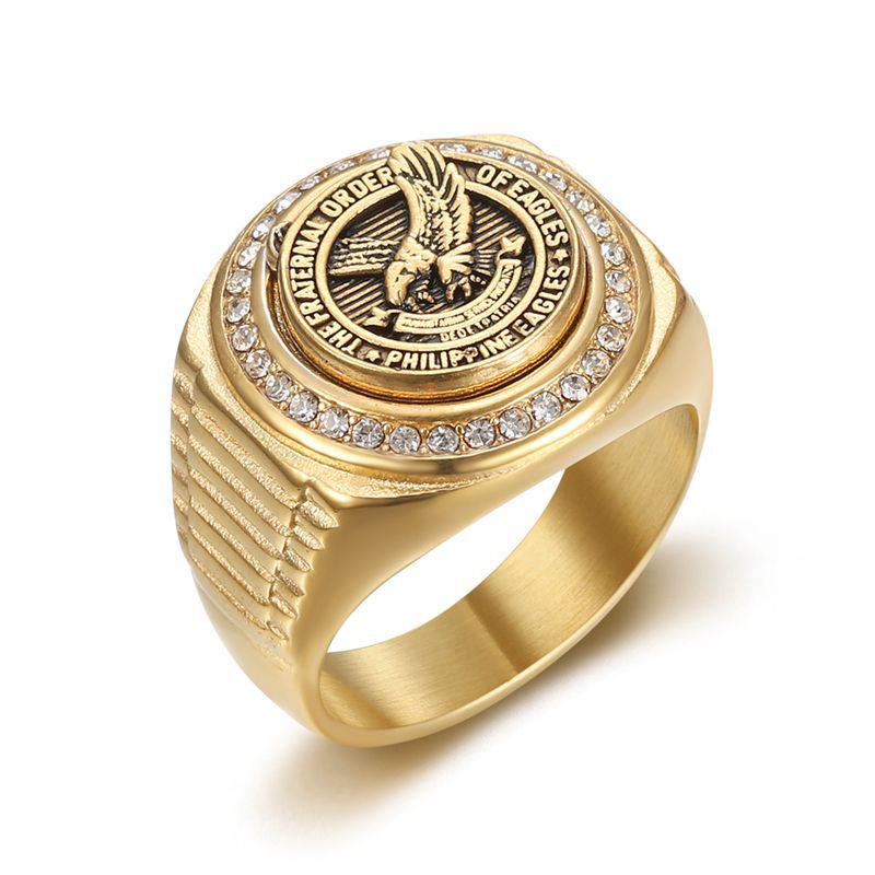 Men's eagle ring - nugget ring