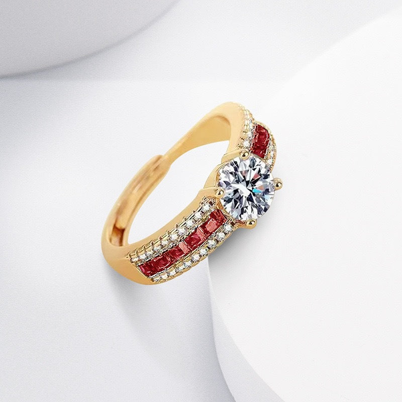 Zircon gemstone ring for women.