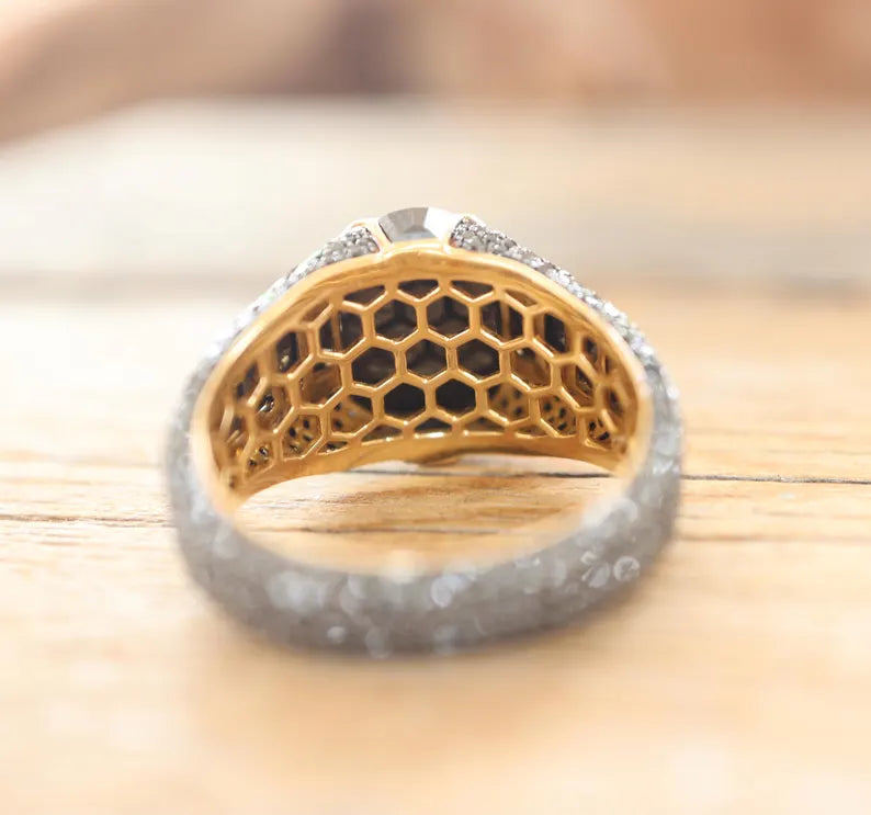 Men's Simple Alloy Inlaid Zircon Ring