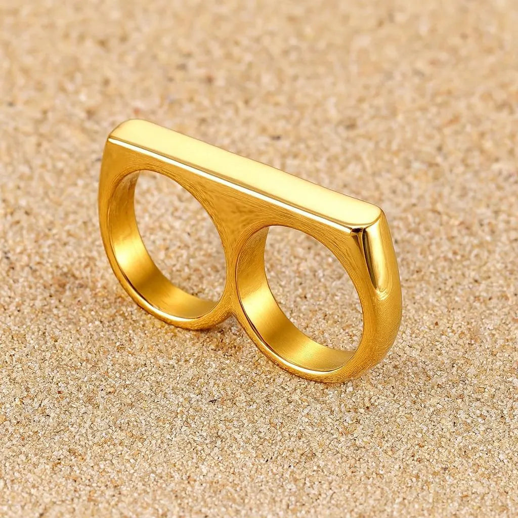 Two-finger Ring Stainless Steel Glasses